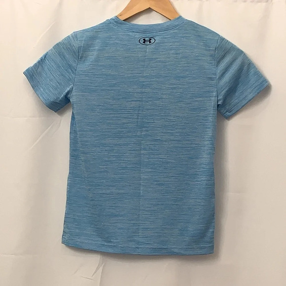 Boys Under Armour Short Sleeve Blue Graphic T-Shirt Size 7 EUC - Picture 4 of 6